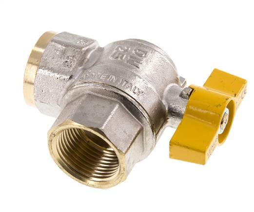 Rp 1 Inch Gas 2-Way Right Angle Brass Ball Valve