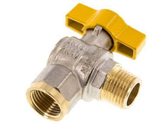 Male To Female R/Rp 1/2 Inch Gas 2-Way Right Angle Brass Ball Valve