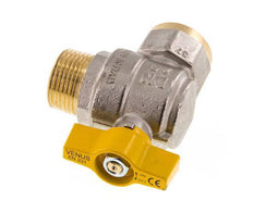Male To Female R/Rp 1 Inch Gas 2-Way Right Angle Brass Ball Valve