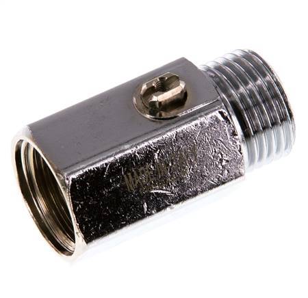 Male To Female G 1/2 inch 2-Way Brass Mini Ball Valve Screwdriver Operated 15 Bar