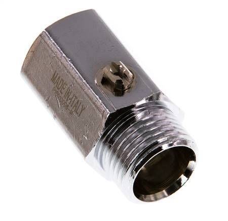 Male To Female G 1/2 inch 2-Way Brass Mini Ball Valve Screwdriver Operated 15 Bar