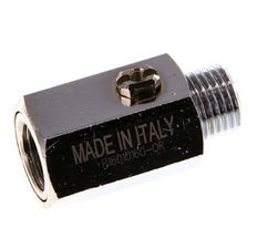 Male To Female G 1/4 inch 2-Way Brass Mini Ball Valve Screwdriver Operated 15 Bar