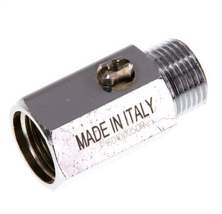 Male To Female G 3/8 inch 2-Way Brass Mini Ball Valve Screwdriver Operated 15 Bar