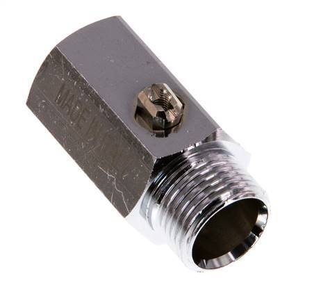 Male To Female G 3/8 inch 2-Way Brass Mini Ball Valve Screwdriver Operated 15 Bar