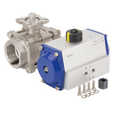 G4'' 2-Way Stainless Steel Pneumatic Ball Valve Double Acting - BL2SA3