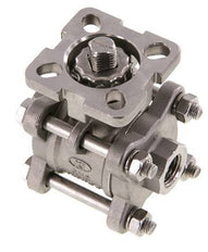 G1/4'' 2-Way Stainless Steel Ball Valve 3-Piece Full Bore ISO-Top - BL2SA3