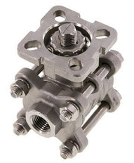 G1/4'' 2-Way Stainless Steel Ball Valve 3-Piece Full Bore ISO-Top - BL2SA3