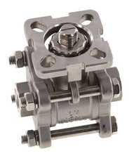 G1/4'' 2-Way Stainless Steel Ball Valve 3-Piece Full Bore ISO-Top - BL2SA3