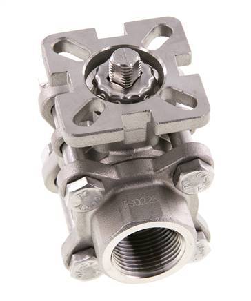 G3/4'' 2-Way Stainless Steel Ball Valve 3-Piece Full Bore ISO-Top - BL2SA3