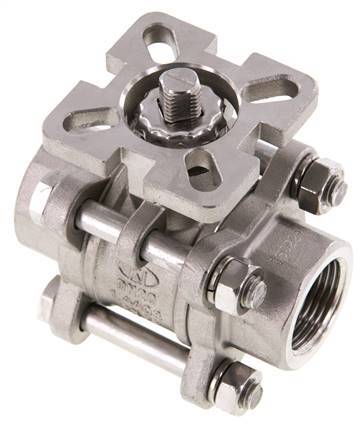 G3/4'' 2-Way Stainless Steel Ball Valve 3-Piece Full Bore ISO-Top - BL2SA3