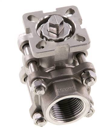 G1'' 2-Way Stainless Steel Ball Valve 3-Piece Full Bore ISO-Top - BL2SA3