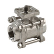 G4'' 2-Way Stainless Steel Ball Valve 3-Piece Full Bore ISO-Top - BL2SA3