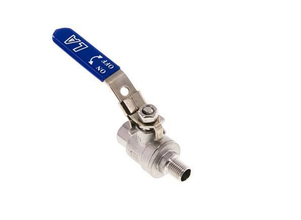 Male To Female R/Rp 1/4 inch PN 63 2-Way Stainless Steel Ball Valve