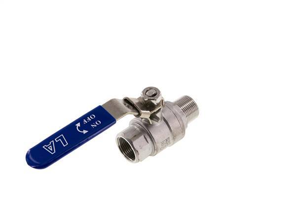 Male To Female R/Rp 3/4 inch PN 63 2-Way Stainless Steel Ball Valve