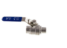 Male To Female R/Rp 3/4 inch PN 63 2-Way Stainless Steel Ball Valve