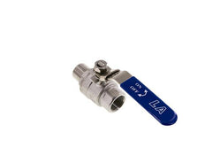 Male To Female R/Rp 3/4 inch PN 63 2-Way Stainless Steel Ball Valve