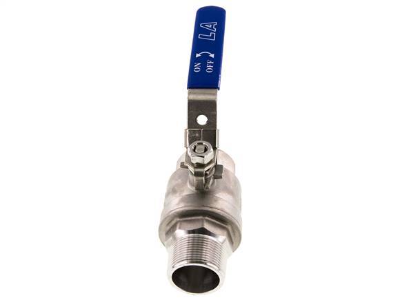 Male To Female R/Rp 1-1/2 inch PN 63 2-Way Stainless Steel Ball Valve