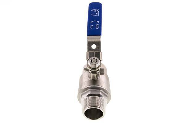 Male To Female R/Rp 1-1/4 inch PN 63 2-Way Stainless Steel Ball Valve