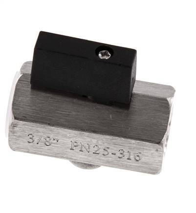 G 3/8 inch 2-Way Stainless Steel Mini Ball Valve 25 Bar