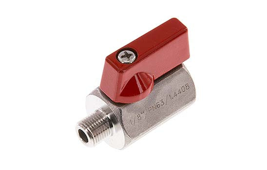 Male To Female G 1/4 inch 2-Way Stainless Steel Mini Ball Valve 63 Bar