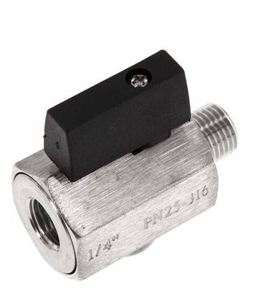 Male To Female G 1/4 inch 2-Way Stainless Steel Mini Ball Valve 25 Bar