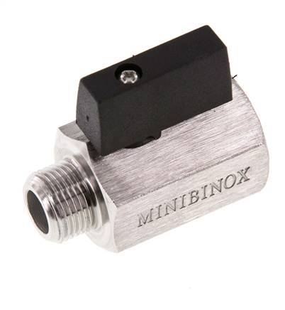 Male To Female G 3/8 inch 2-Way Stainless Steel Mini Ball Valve 25 Bar