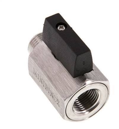 Male To Female G 3/8 inch 2-Way Stainless Steel Mini Ball Valve 25 Bar
