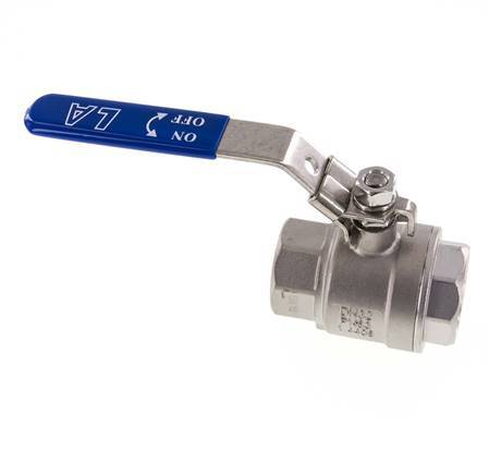 G1-1/4'' 2-Way Ball Valve Stainless Steel PTFE 63 bar - BL2SM