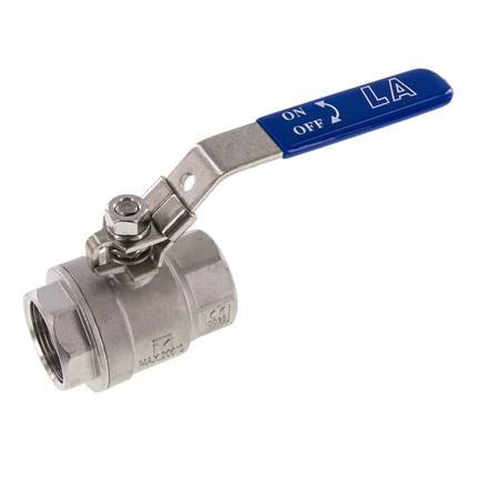 G1-1/4'' 2-Way Ball Valve Stainless Steel PTFE 63 bar - BL2SM