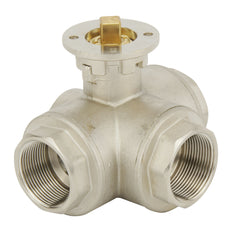 G1-1/2'' 3-Way T-port Brass Pneumatic Ball Valve Spring Closed - BL3BA