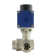 G1/2'' 3-Way T-port Brass Pneumatic Ball Valve Spring Open - BL3BA