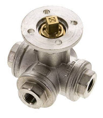 G1/4'' 3-Way T-port Ball Valve Brass ISO-Top 40bar - BL3BAT
