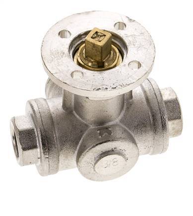 G3/8'' 3-Way T-port Ball Valve Brass ISO-Top 40bar - BL3BAT