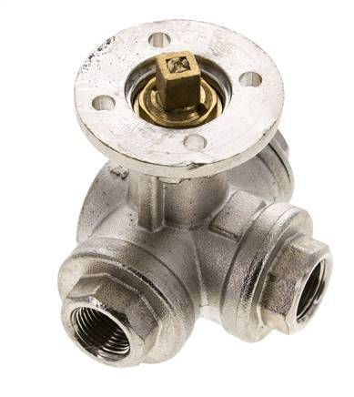 G3/8'' 3-Way T-port Ball Valve Brass ISO-Top 40bar - BL3BAT