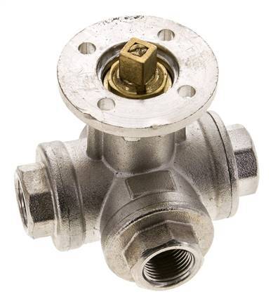 G3/8'' 3-Way T-port Ball Valve Brass ISO-Top 40bar - BL3BAT