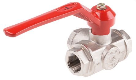 G1-1/2'' 3-way T-port Ball Valve Brass PTFE/NBR 35 bar - BL3BM