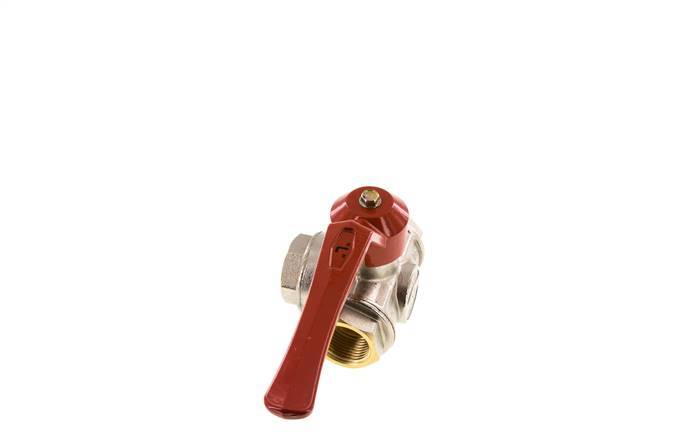 G1'' 3-way L-port Ball Valve Brass PTFE/NBR 45 bar - BL3BM