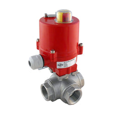 G1/2'' T-port 3-Way Stainless Steel Electric Ball Valve 120V AC - BL3SA