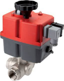 G1/2'' T-port 24-240V AC/DC Modulating 3-Way Stainless steel Ball valve