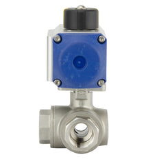 G1/2'' 3-Way L-port Stainless Steel Pneumatic Ball Valve Double Acting - BL3SA
