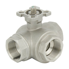 G1-1/2'' 3-Way T-port Stainless Steel Pneumatic Ball Valve Spring Open - BL3SA