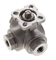 G1/4'' L-port 3-Way Stainless Steel Ball Valve ISO-Top 63bar - BL3SA
