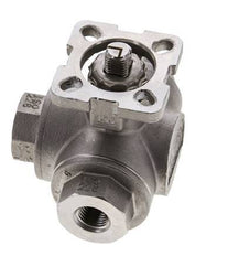 G1/4'' L-port 3-Way Stainless Steel Ball Valve ISO-Top 63bar - BL3SA