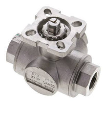 G3/8'' L-port 3-Way Stainless Steel Ball Valve ISO-Top 63bar - BL3SA