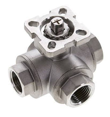 G1/2'' T-port 3-Way Stainless Steel Ball Valve ISO-Top 63bar - BL3SA