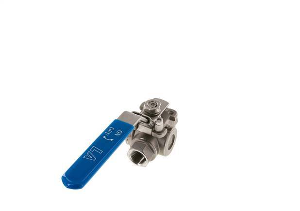 G 1/2 inch 3-Way L-port Stainless Steel Ball Valve