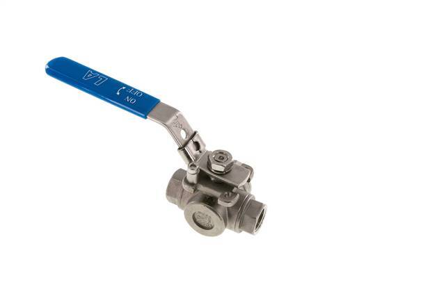 G 1/2 inch 3-Way L-port Stainless Steel Ball Valve