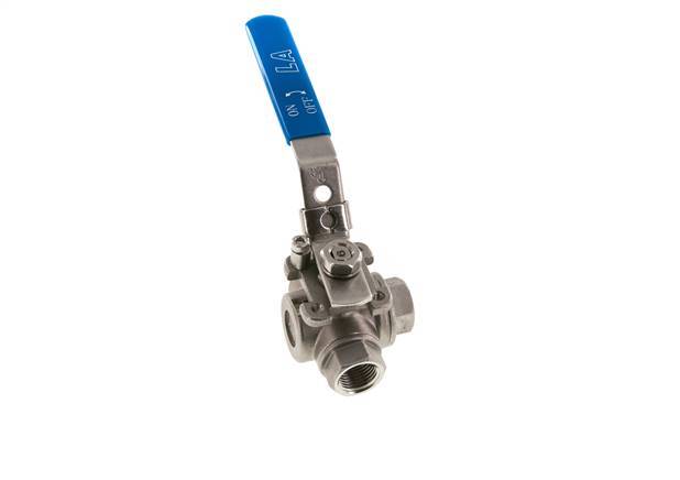 G 1/2 inch 3-Way L-port Stainless Steel Ball Valve