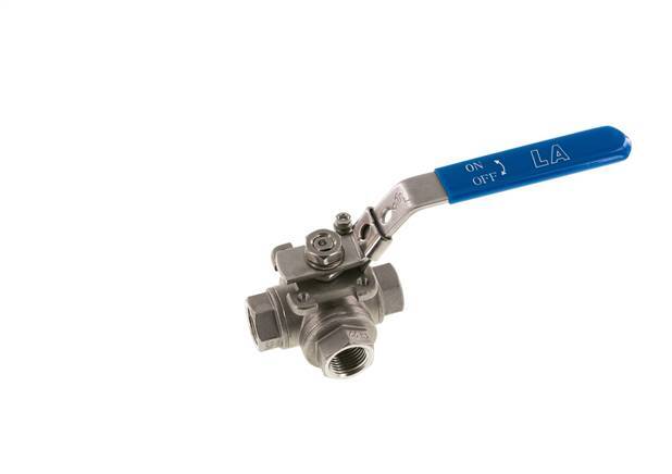 G 1/2 inch 3-Way L-port Stainless Steel Ball Valve