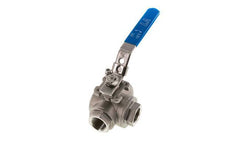 G 3/4 inch 3-Way L-port Stainless Steel Ball Valve